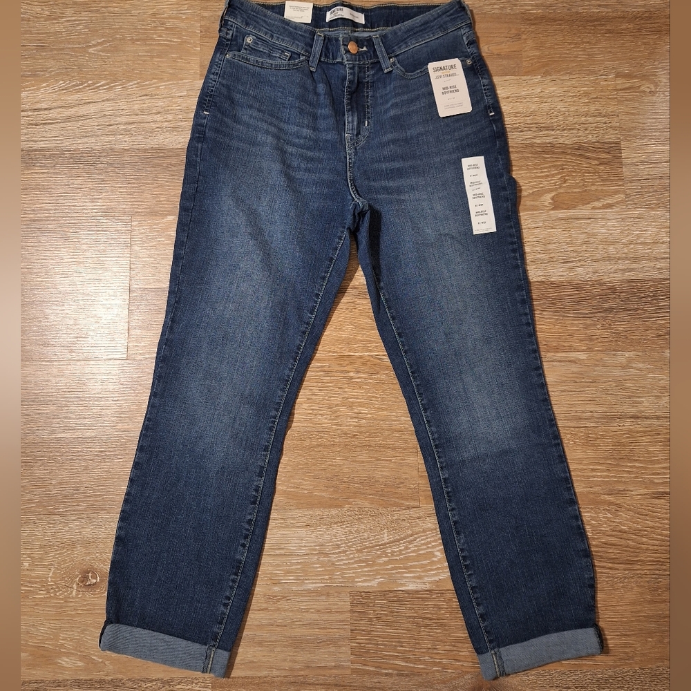 Signature by Levi Strauss Dark Blue Ankle Jeans